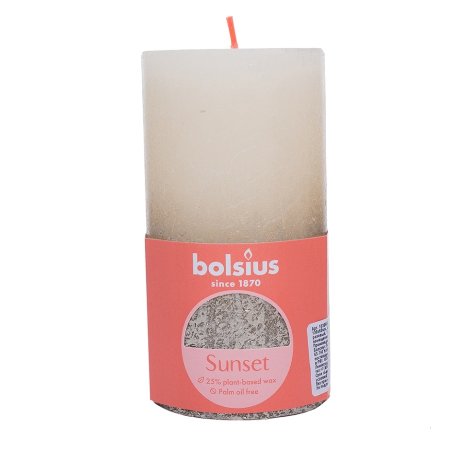 

Свеча Bolsius Рустик Sunset мягко-жемчужный + шампань, Польша