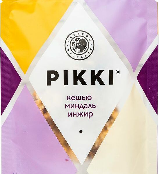 Конфеты орехово-фруктовые Pikki кешью-миндаль-инжир, 50г