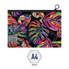 Папка-конверт на молнии Berlingo А4 Neon Paradise 180мкм с рисунком ZBn_A4081