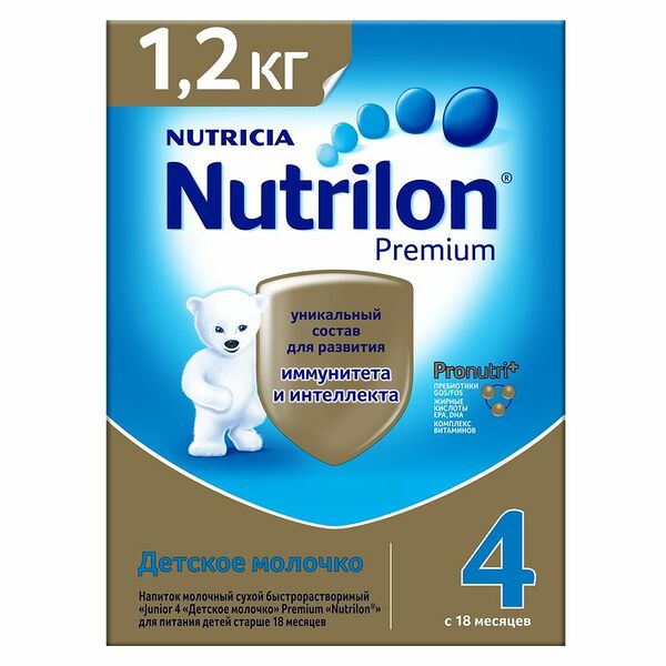 Напиток Nutrilon 4 Premium сухой быстрорастворимый с 18 месяцев, 1.2кг