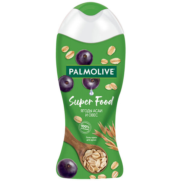 Гель-крем для душа Palmolive Super Food Ягоды Асаи и Овес