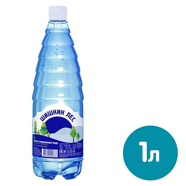 Вода Шишкин Лес питьевая газированная 1л