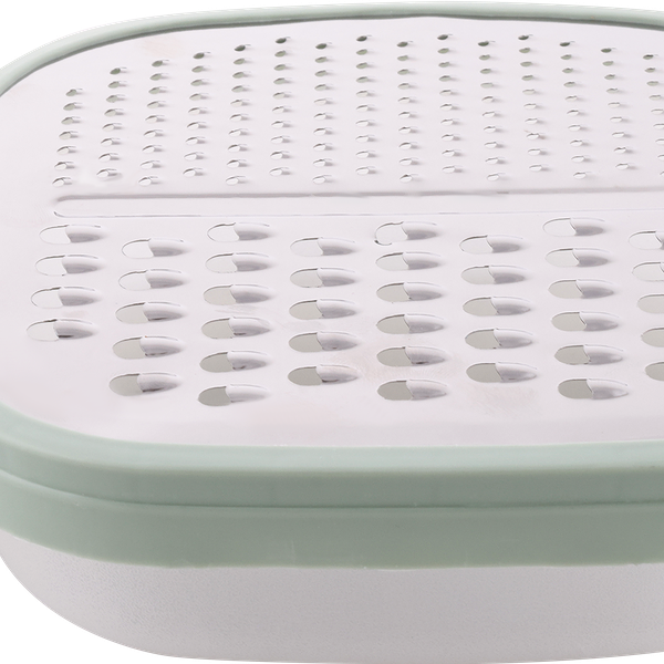 Терка HOMECLUB Ordinario, c контейнером и ручкой, нержавеющая сталь, пластик, полипропилен