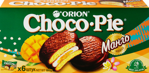 

Печенье Orion Choco Pie Mango 180 г