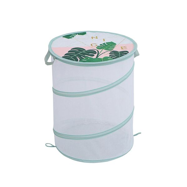 Корзина-сетка для белья HANDY HOME на пружине, 37х37х43 см, 46л в ассортименте