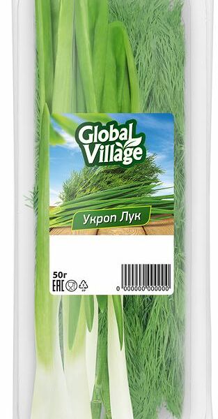 Зелень Global Village Укроп и лук 50 г