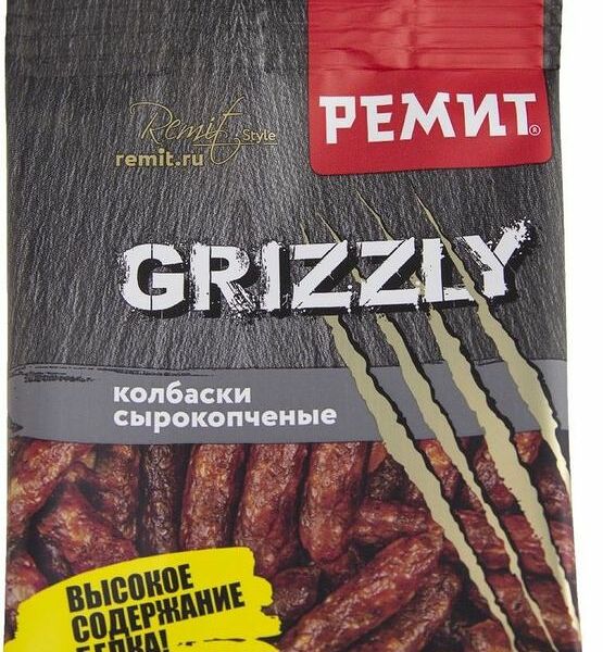 Колбаски Ремит Grizzly куриные сырокопченый 40г