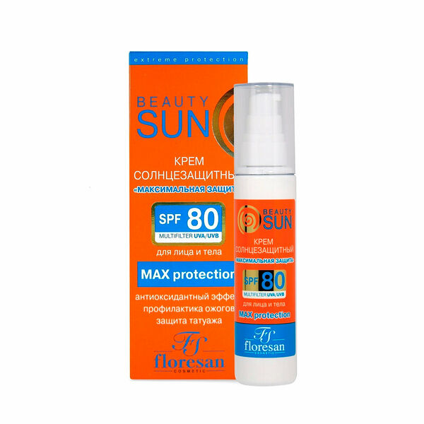 Солнцезащитный крем Floresan Beauty Sun Максимальная Защита SPF80 75 мл