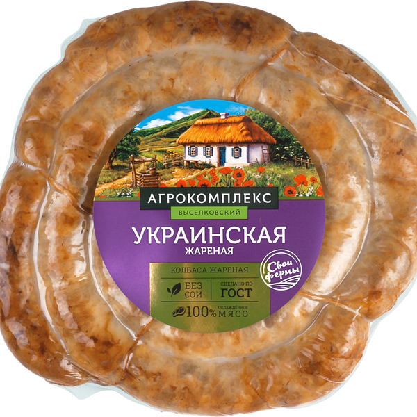 Колбаса АГРОКОМПЛЕКС Украинская жаренная кат.В вес 
