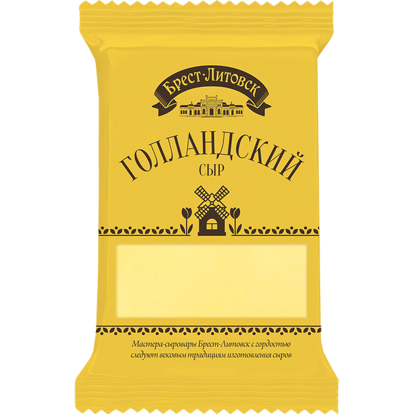 Сыр п/тв Брест-Литовск Голландский 45 % фас нарезка-брусок 