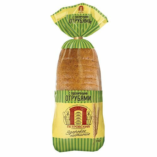 Батон Петровский Хлебокомбинат с отрубями