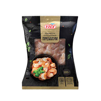 

Креветки королевские Vici очищенные премиум 31/40 500 г