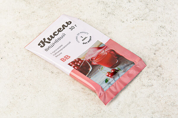 Вишневый кисель с кусочками сублимированной вишни