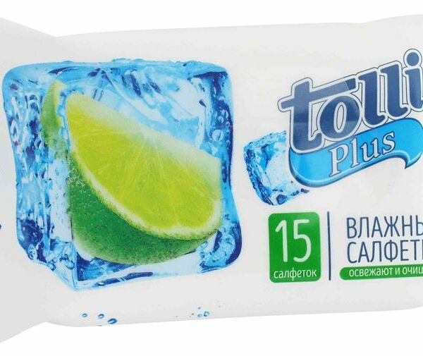 Салфетки влажные Tolli Plus очищающие, 15 шт