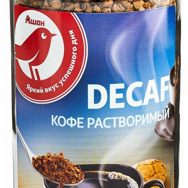 Кофе сублимированный АШАН Красная птица DEKAF без кофеина