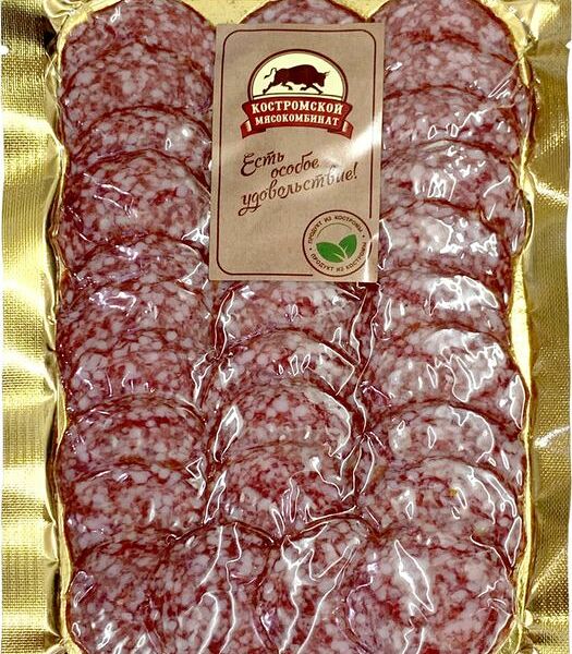 Колбаса Костромской МК Монблан сухая сырокопченая нарезка 80г