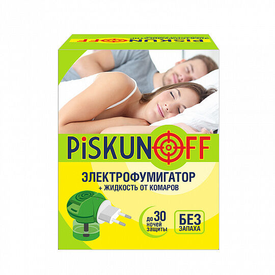 Набор фумигатор и жидкость Piskunoff Фумигатор+жидкость от комаров 1 шт+1 шт 30 мл