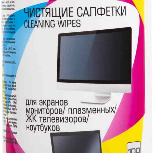 Салфетки для экранов чистящие Silwerhof, 100 шт.