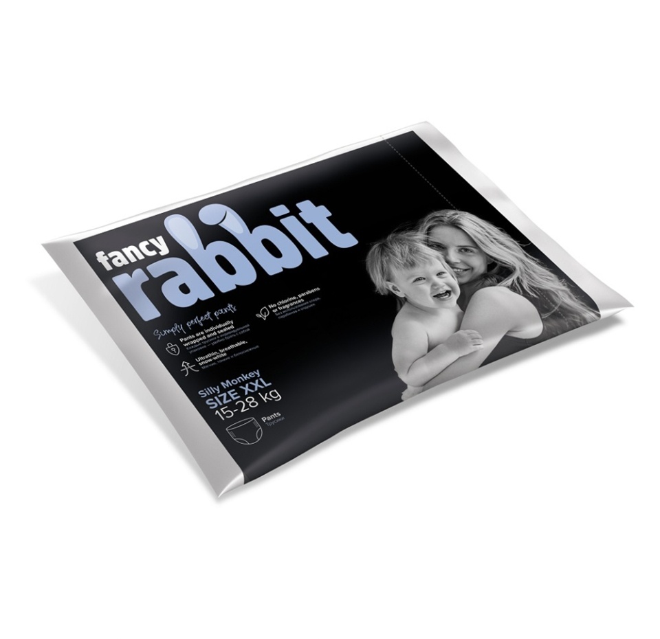 

Трусики-подгузники Black Rabbit р XXL 15–28 кг 26 шт