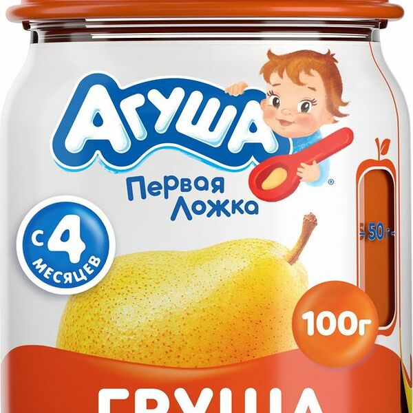 Пюре Агуша груша с 4 мес. 100г