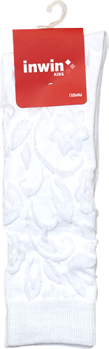 Гольфы детские INWIN р. 14–22, белые с ажурным рисунком, Арт. 253д