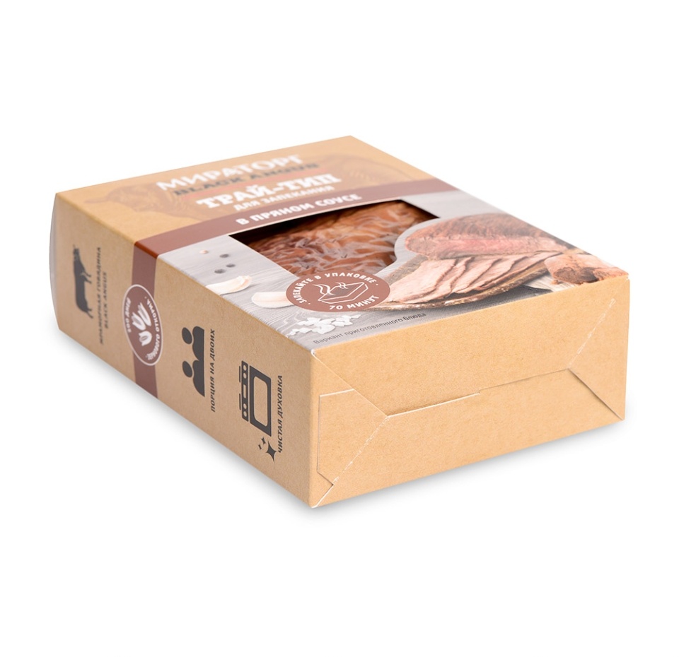 

Говядина Мираторг Black Angus Трай-тип для запекания в пряном соусе 600 г