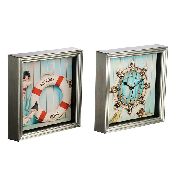 Ladecor chrono часы настенные с панно, 24,3x24,3x5см, пластик, 1хаа, арт 2