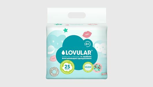 Пеленки Lovular одноразовые 60*40см 25шт