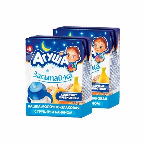 Детское питание Кашка Агуша Засыпай-ка 200мл Груша Банан Жидкая