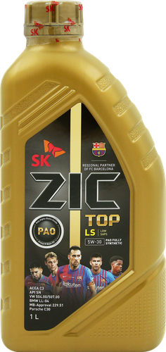 

Масло моторное синтетическое 5W-30 ТМ ZIC Top (Зик топ) 1 л