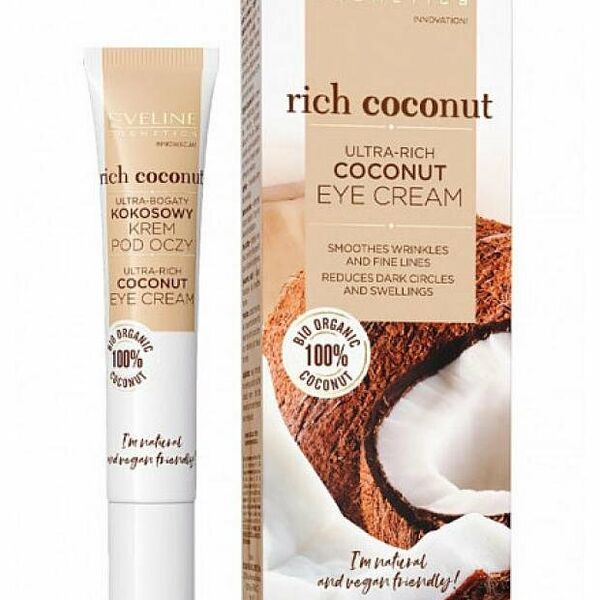 Крем для кожи вокруг глаз Rich Coconut (Рич Коконат) питательный кокосовый ТМ Eveline (Эвелин)