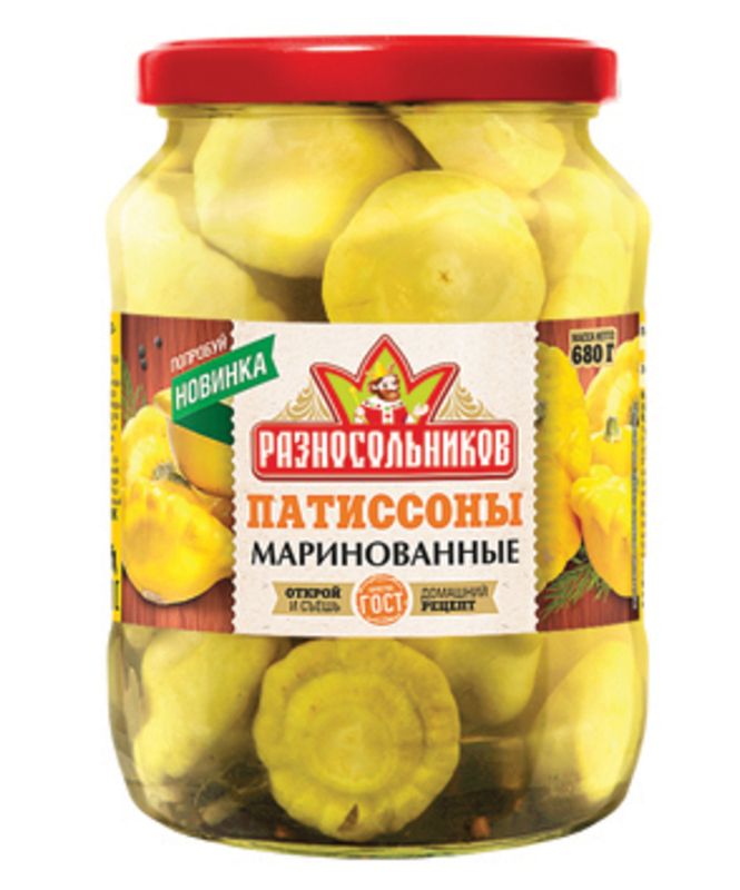 

Патиссоны маринованные РАЗНОСОЛЬНИКОВ, ГОСТ