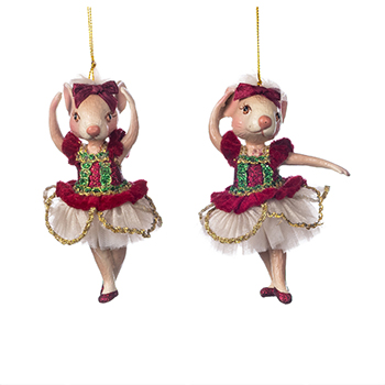 

Игрушка для елки Коллекция Традиции Goodwill Мышь-балерина цвет красный в ассортименте 12.5 см