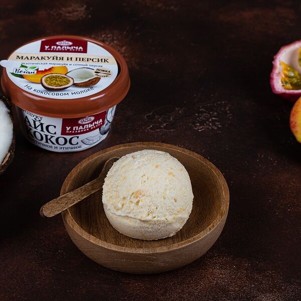 Кокосовое мороженое Айс кокос с маракуйей и персиком 100 г