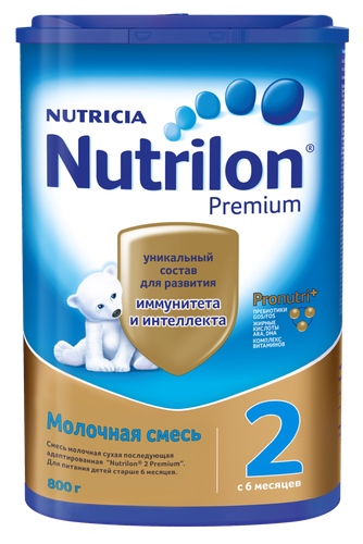 

Смесь молочная NUTRILON Premium 2 адаптированная, с 6 месяцев, 800г