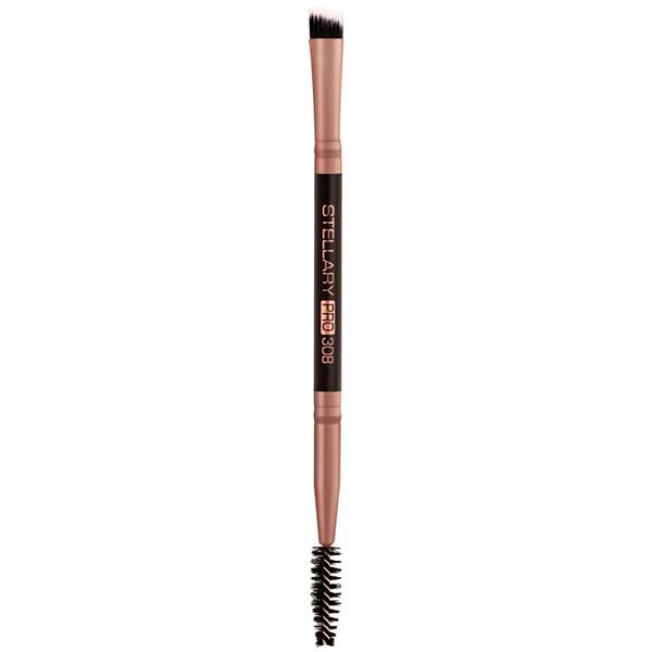 Кисть для бровей Stellary Eyebrow brush duo двусторонняя 308