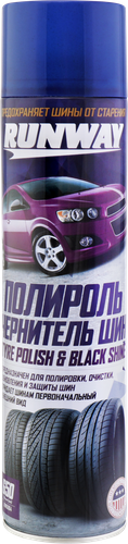 

Полироль-чернитель Runway аэрозоль для шин
