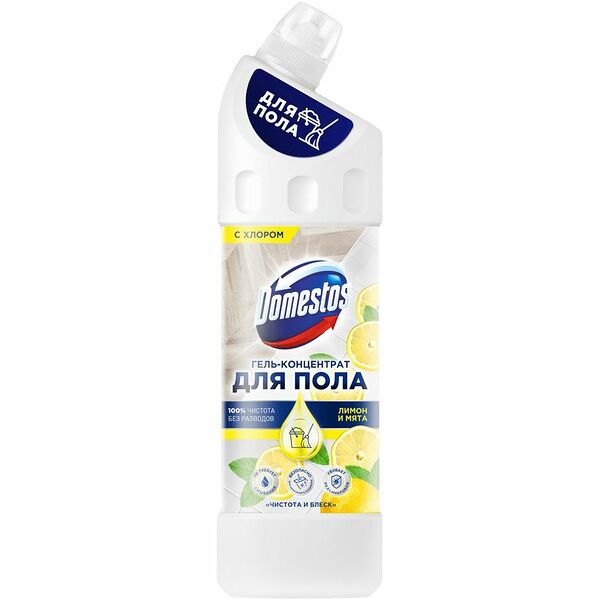 Средство чистящее Domestos Чистота и Блеск для мытья пола и других поверхностей Лимон и мята 1л