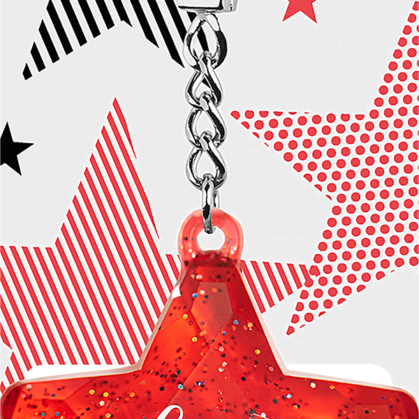 Брелок Звездочка цветной акрил, в ассортименте