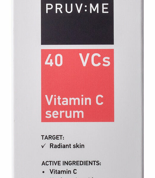 PRUV:ME Vcs 40 Vitamin C serum Сыворотка с витамином С улучшающая цвет лица, 30 мл