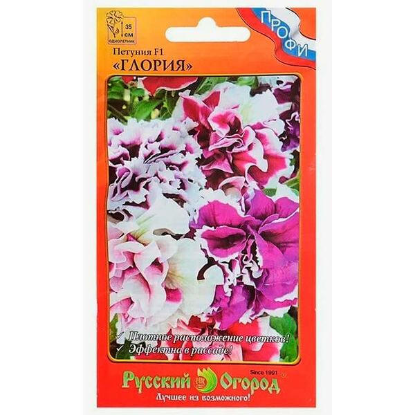 Цветы петуния f1 махровая глория смесь 12шт р/о
