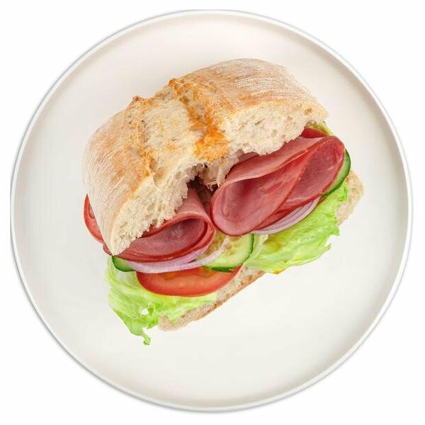 Чиабатта светлая Ашан с говядиной