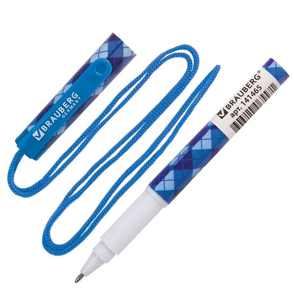 Ручка шариковая на шнурке Пифагор 48шт