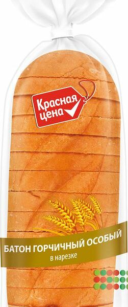 Батон Красная Цена Горчичный особый нарезанный 400г