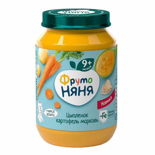 Мясное пюре Фрутоняня цыпленок-картофель-морковь