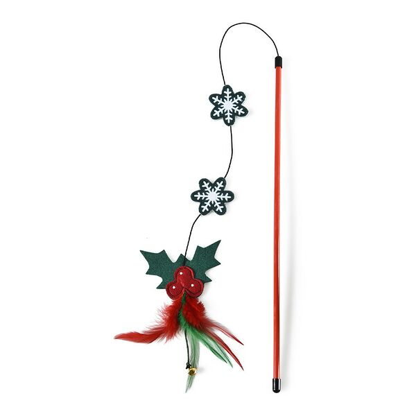 Игрушка для кошек FOXIE Snowflakes Дразнилка Снежинки с перьями