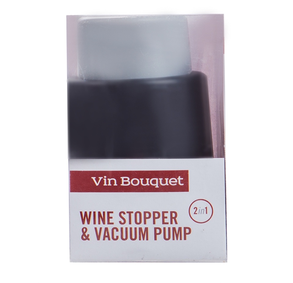 

Винная пробка Vin Bouquet 2-в-1 с вакуумным насосом 1 шт Испания