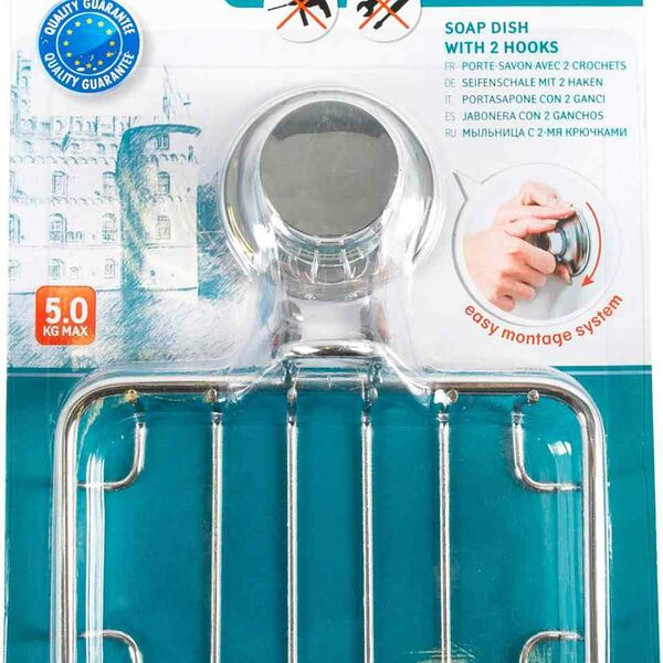 Мыльница настенная Tatkraft Ring Lock, 13×11×7 см