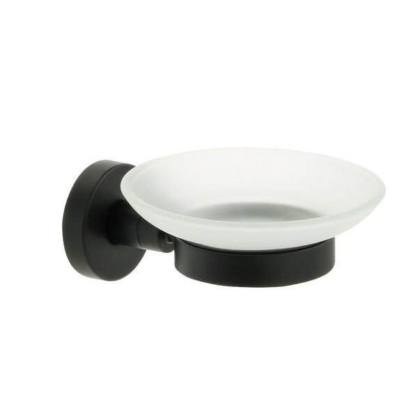 Мыльница Fixsen, стекло, черный