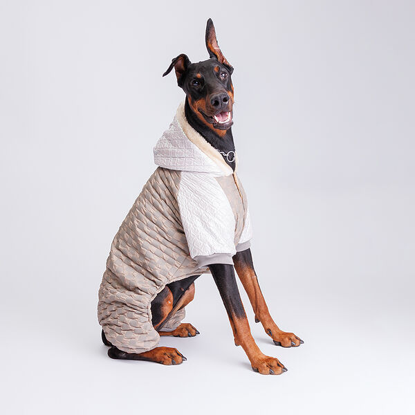 Комбинезон с капюшоном для собак, 5XL, серый